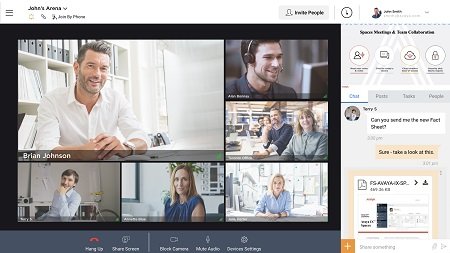 Avaya IX Spaces - screen