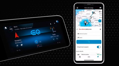 MBUX und Mercedes me App: Navigationsziel senden MBUX and Mercedes me App: Send to car function